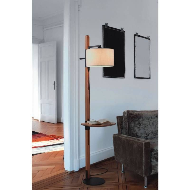Best And Newest Brilliance Tray Floor Lamp 1l E27 Pine Wood With Pine Wood Floor Lamps (View 1 of 15)