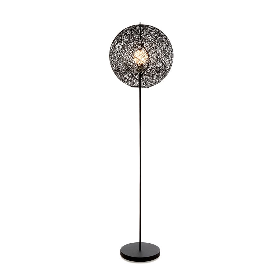 Black Floor Lamps In Most Popular Moooi Floor Lamp Random Floor Lamp Ii Small (black – Glass Fibre And  Varnished Metal) – Myareadesign (View 8 of 15)