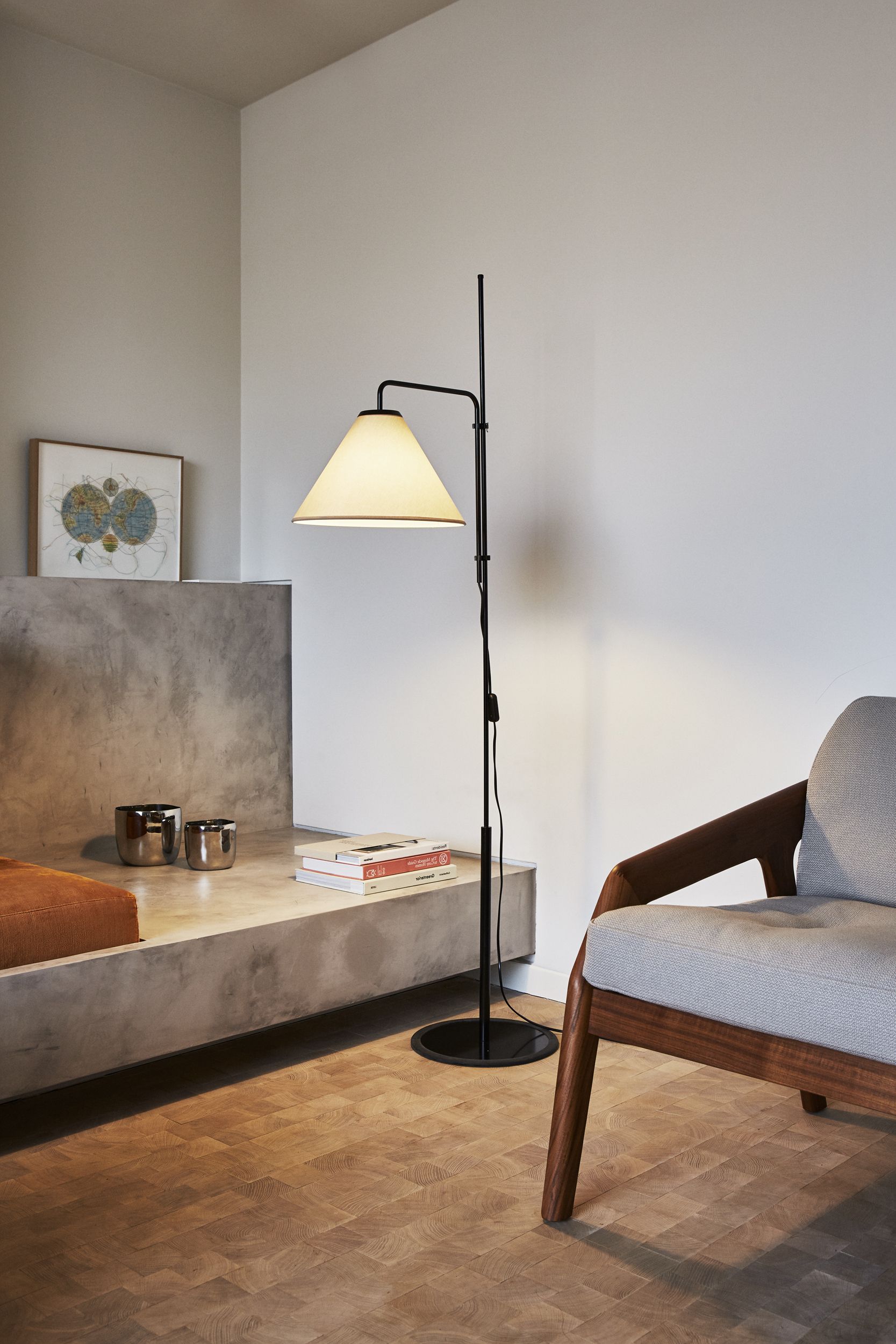 Buy Funiculí Lamp An Indoor Floor Light Fixture – Marset Usa In Recent Fabric Floor Lamps (View 6 of 15)