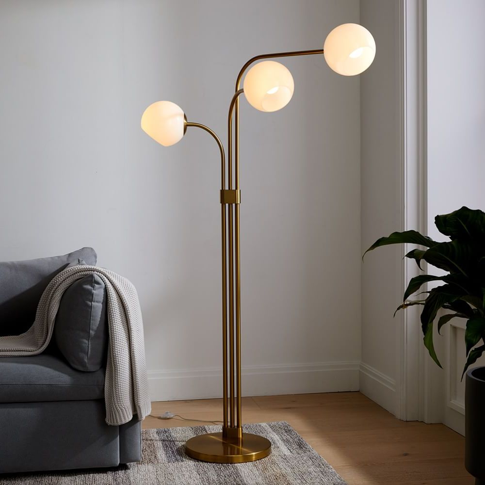 Buy Online Staggered Glass 3 Light Adjustable Floor Lamp Now (View 1 of 15)