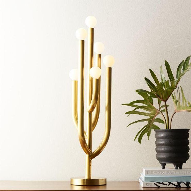 Cacti Glow Brass Table Lamp For Favorite Cactus Floor Lamps (View 10 of 15)