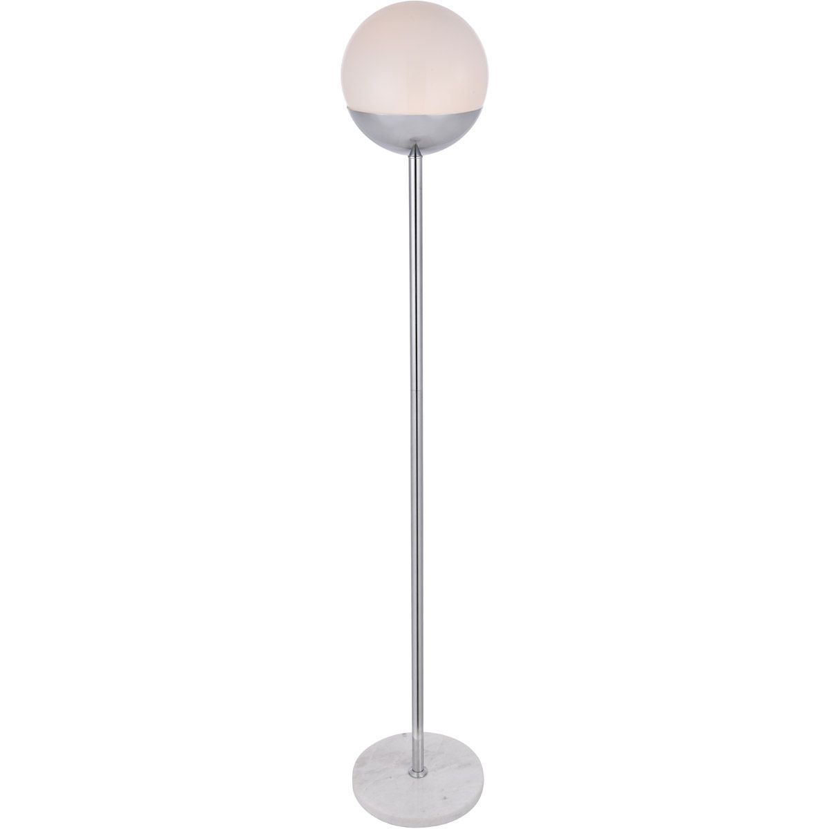 Chrome Finish Metal Floor Lamps For Popular Floor Lamps 1 Light Fixtures With Chrome Finish Metal/glass/marble Material  E26 Bulb 11" 40 Watts – Walmart (View 7 of 15)