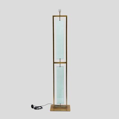 Clear Glass Floor Lamps With 2020 Fontana Arte Style Brass And Clear Glass Floor Lamps, Set Of 2 In Vendita  Su Pamono (View 4 of 15)