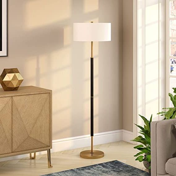 Contemporary Floor Lamps,  Fabric Shades, Floor Lamp (View 11 of 15)