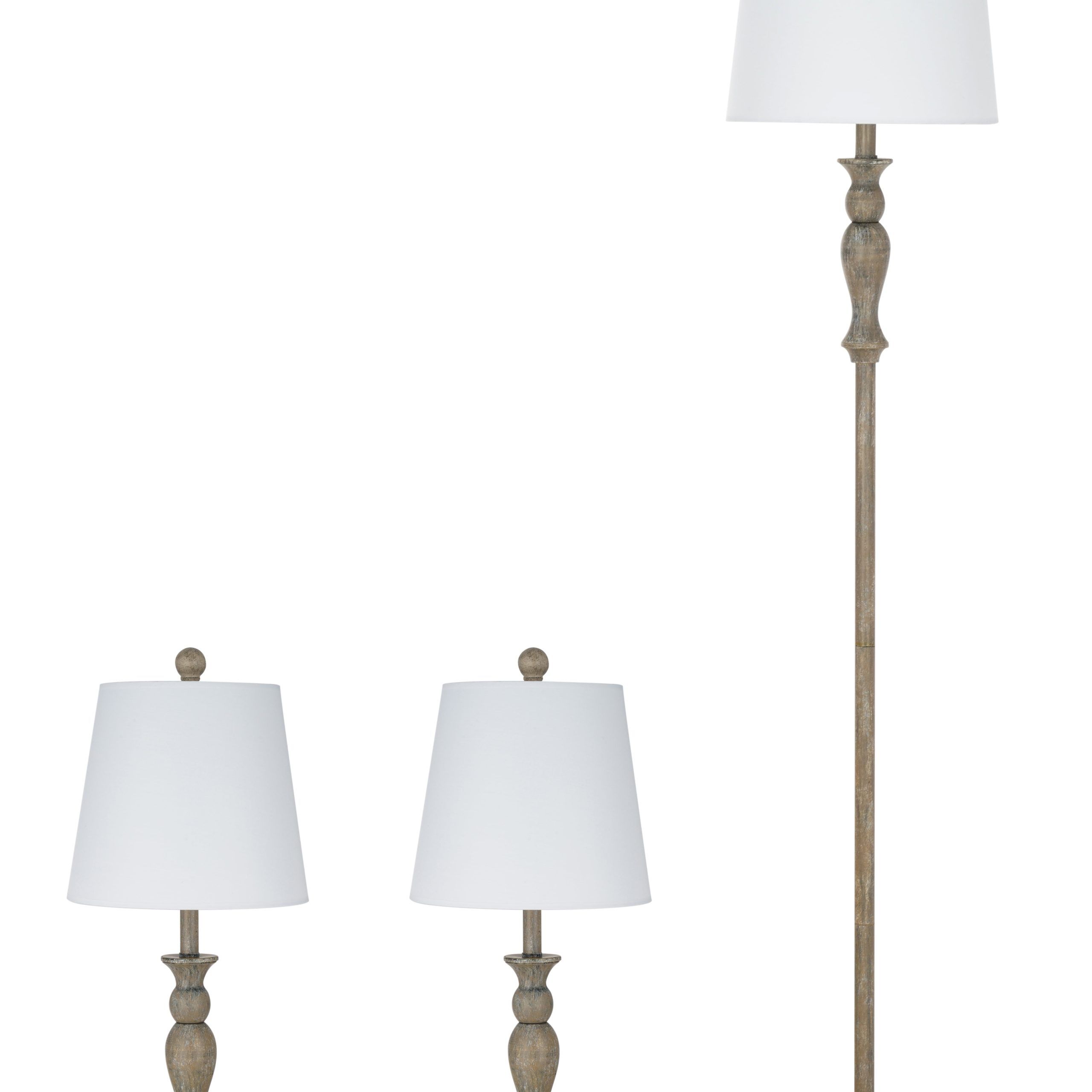 Current 3 Piece Setfloor Lamps In Better Homes & Gardens Modern Farmhouse 3 Pack Table And Floor Lamp Set,  Wood – Walmart (View 4 of 15)