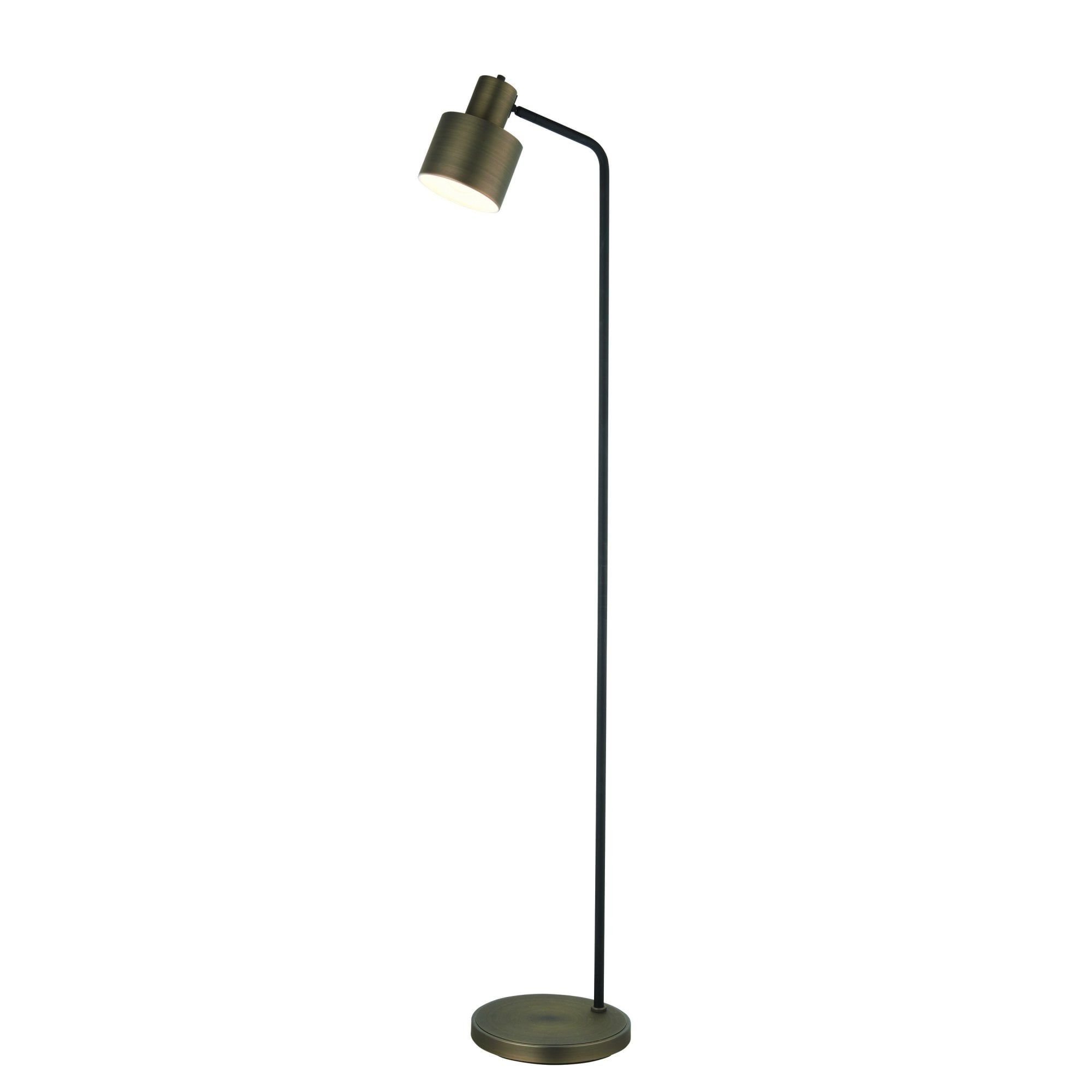 Dark Bronze Floor Lamps Regarding Newest Endon Lighting Mayfield Task Single Light Floor Lamp  Antique Bronze Plate  & Textured Matt Black (View 11 of 15)