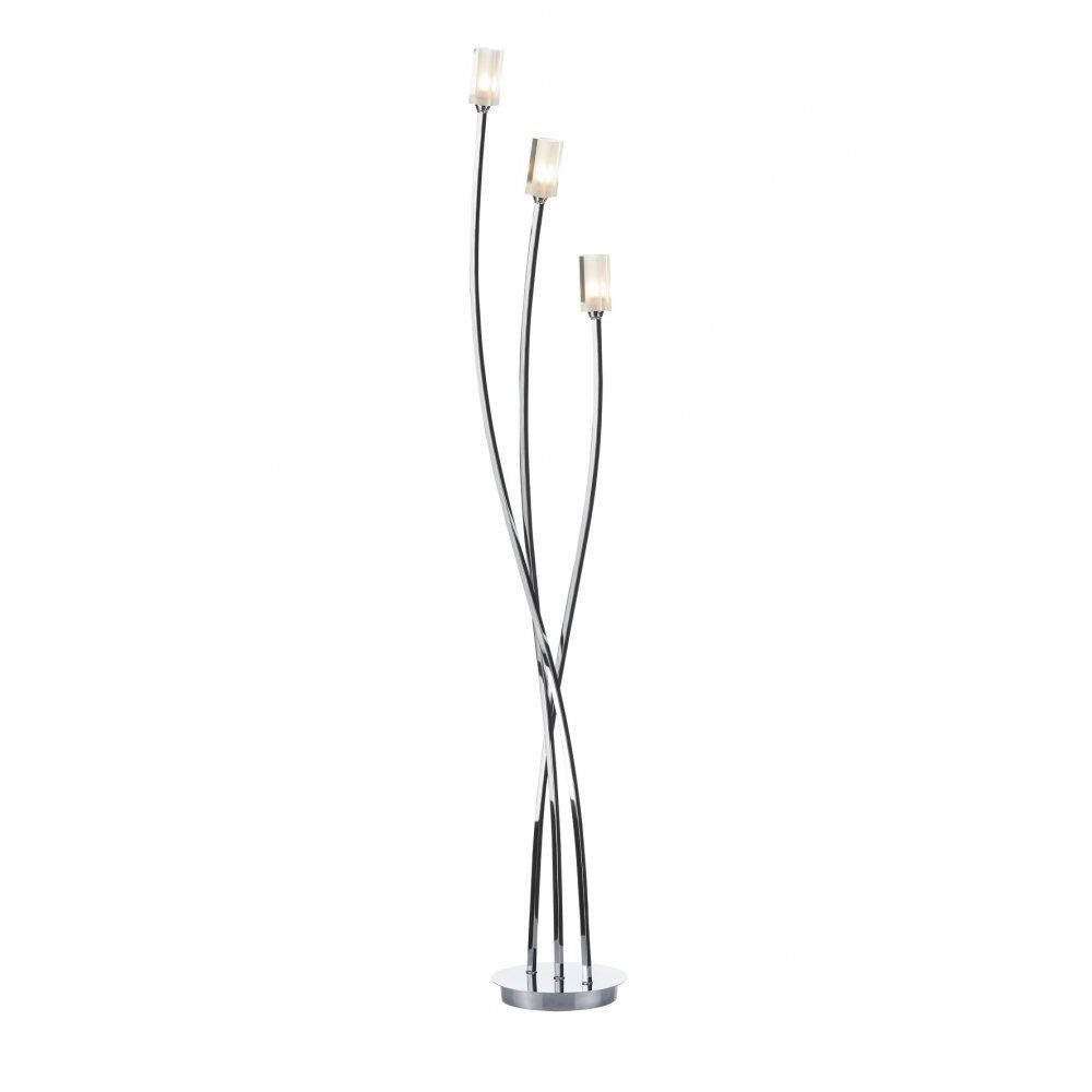 Decorative Modern 3 Light Floor Lamp In Polished Chrome Inside Most Popular Chrome Floor Lamps (View 7 of 15)