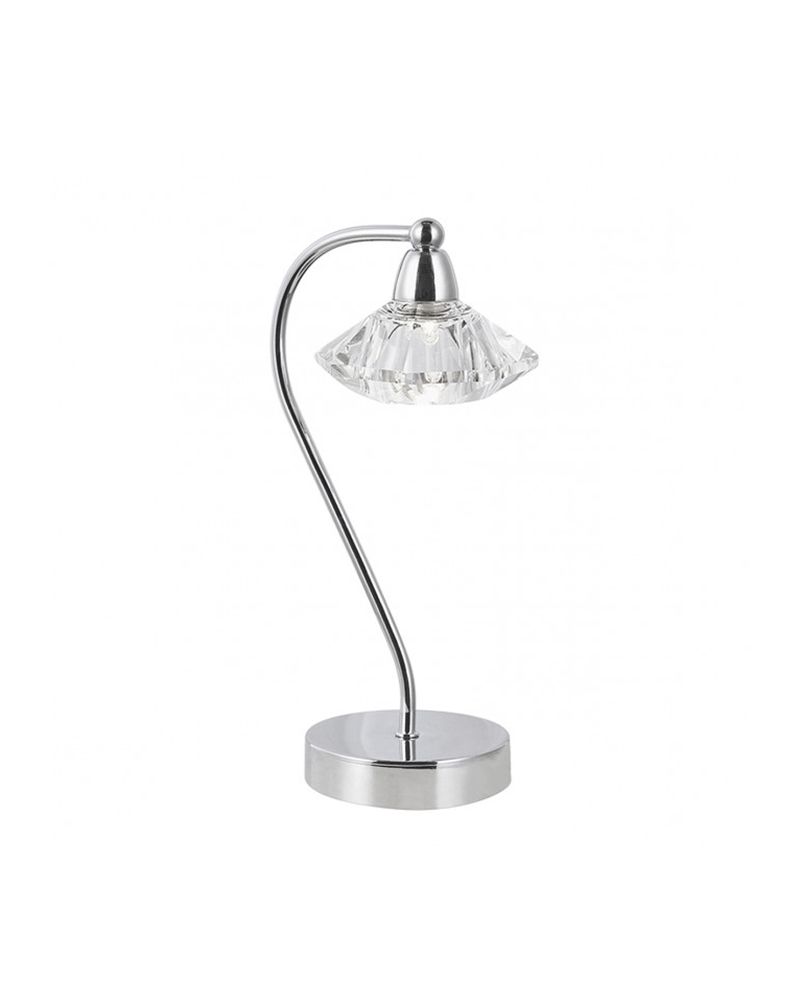 Diamond Shape Floor Lamps Regarding 2020 Table Lamp With Diamond Shaped Glass Diffuser, Chrome Finish 1 X 40w G9 32cm (View 11 of 15)