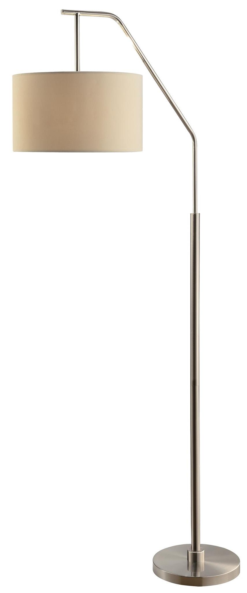 Dinsmore 72 Inch Floor Lamp, Brushed Nickel – Walmart Within Recent 72 Inch Floor Lamps (View 1 of 15)