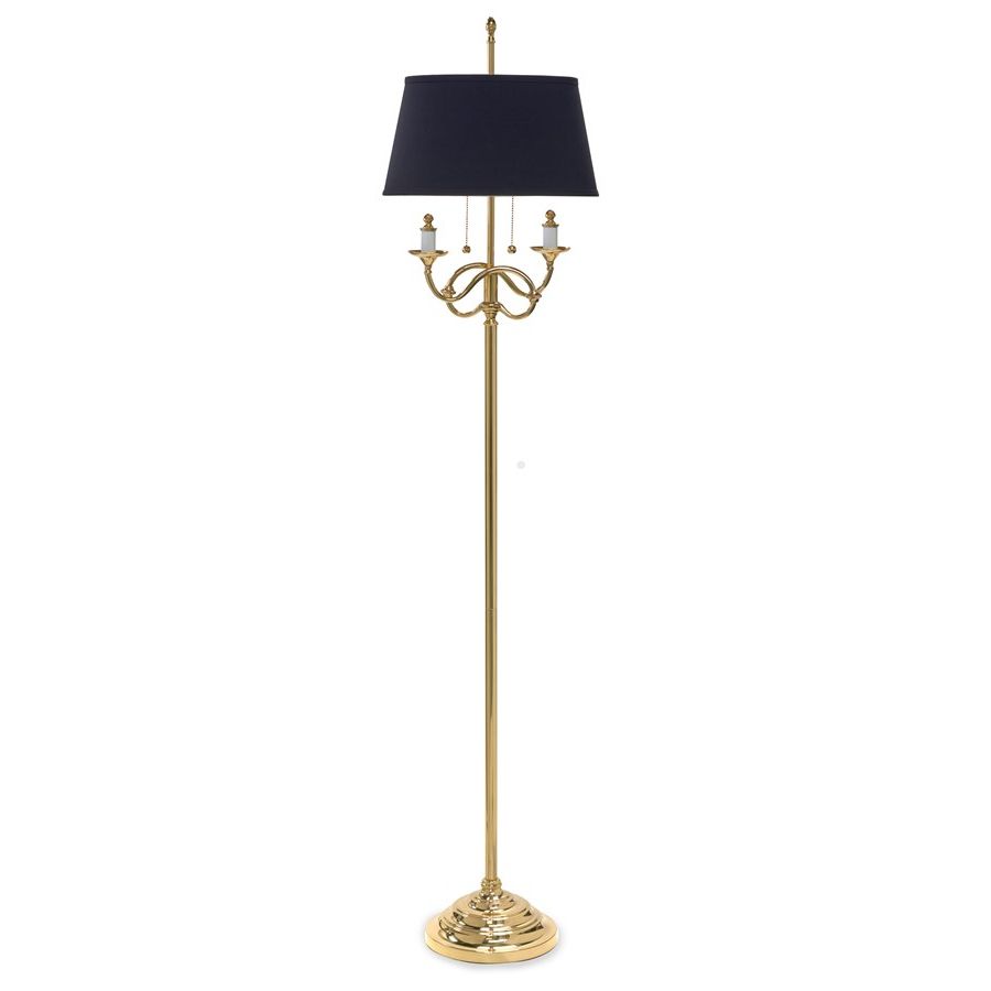 Doublepull Chain Brass Floor Lamp (View 2 of 15)