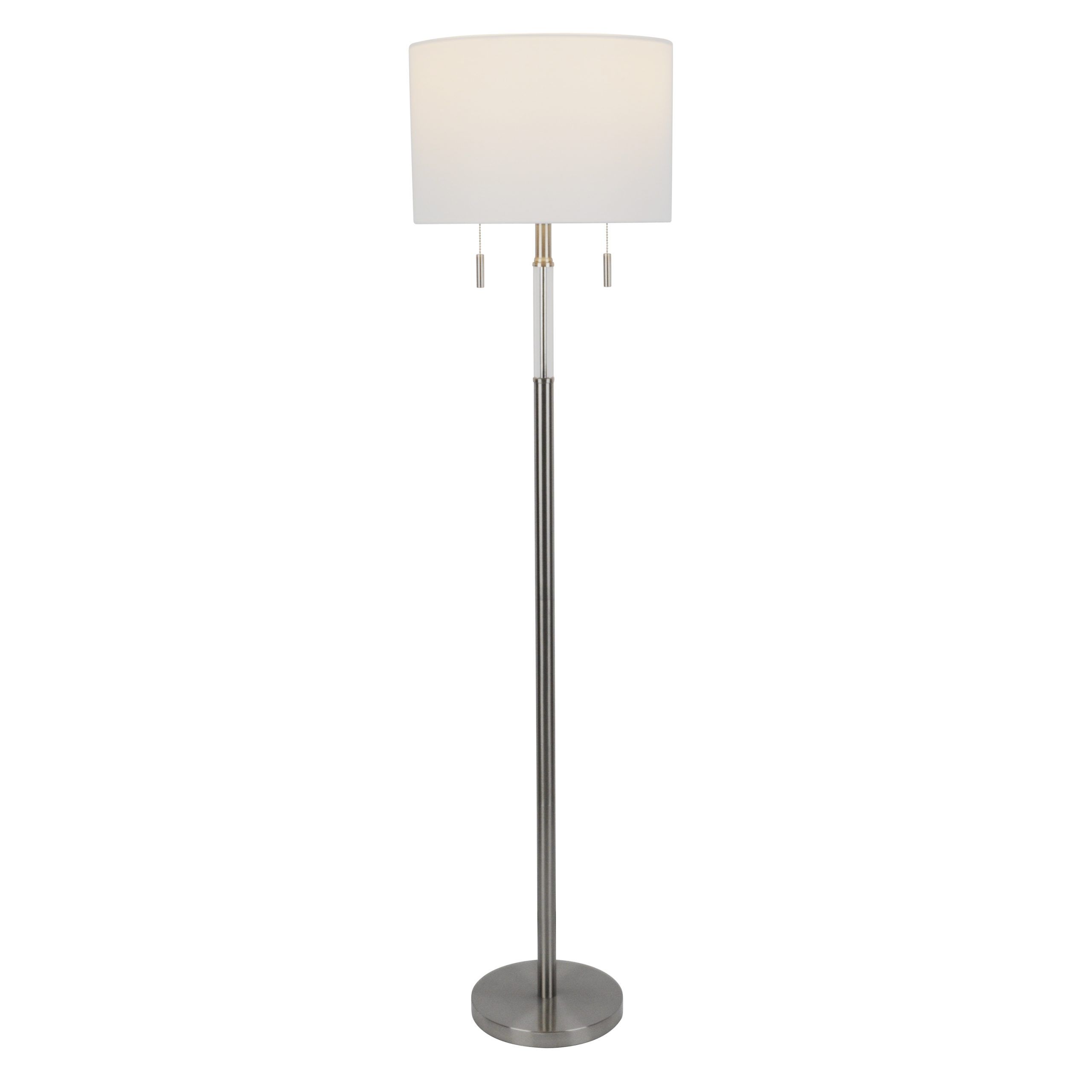 Dual Pull Chain Floor Lamps Regarding Most Current Ferina Twin Pull Chain Floor Lamp – Walmart (View 13 of 15)