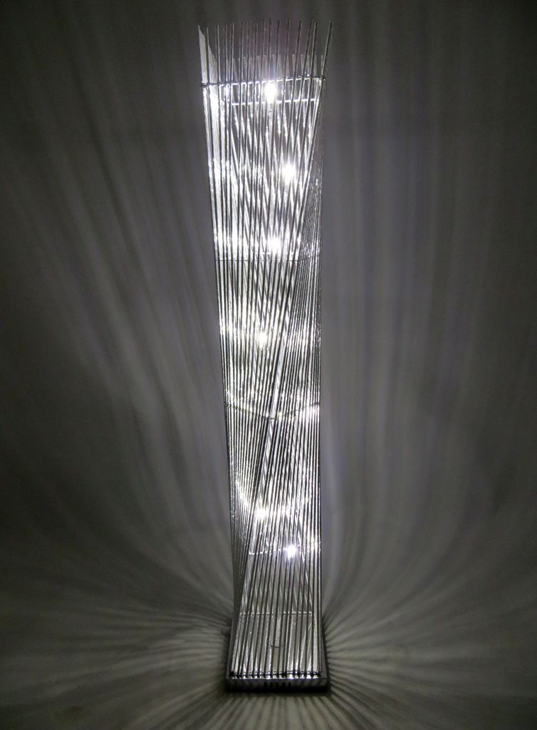 Ebay Pertaining To Chrome Crystal Tower Floor Lamps (View 7 of 15)