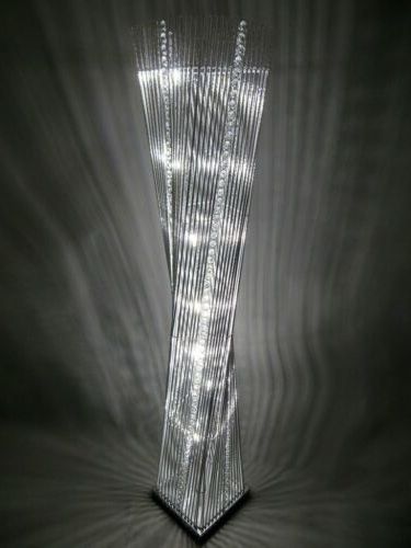 Ebay Within Well Known Chrome Crystal Tower Floor Lamps (View 1 of 15)