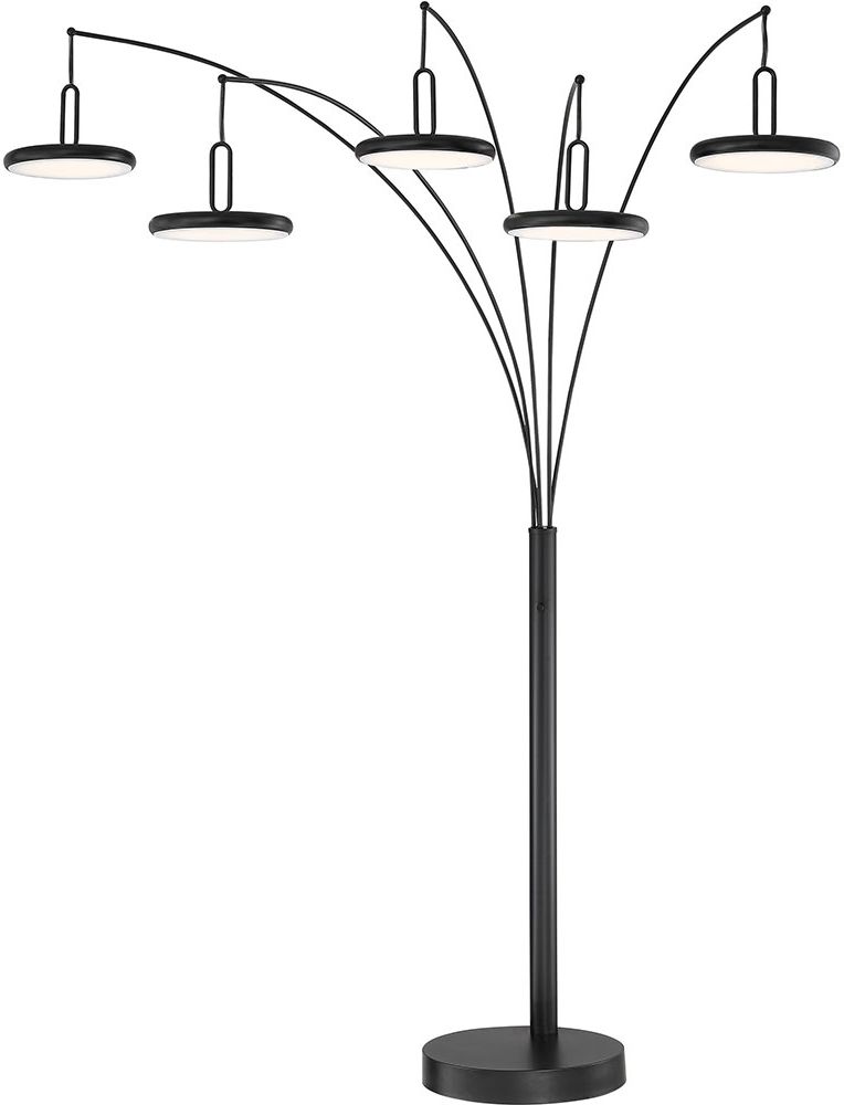 Famous Lite Source Ls 83279blk Sailee Contemporary Black Led Arc Floor Lamp Light  – Ls Ls 83279blk With Regard To 74 Inch Floor Lamps (View 7 of 15)