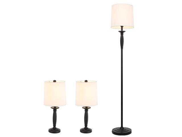 Fashionable 59 Inch Floor Lamps In Wayshire 3 Lamp Set, Classic Metal Base Floor Lamp + Table Lamps For  Farmhouse Living Room Bedroom In Matt Black Finish, Etl Certificate (59 &  21 Inches In Height) – Newegg (View 14 of 15)