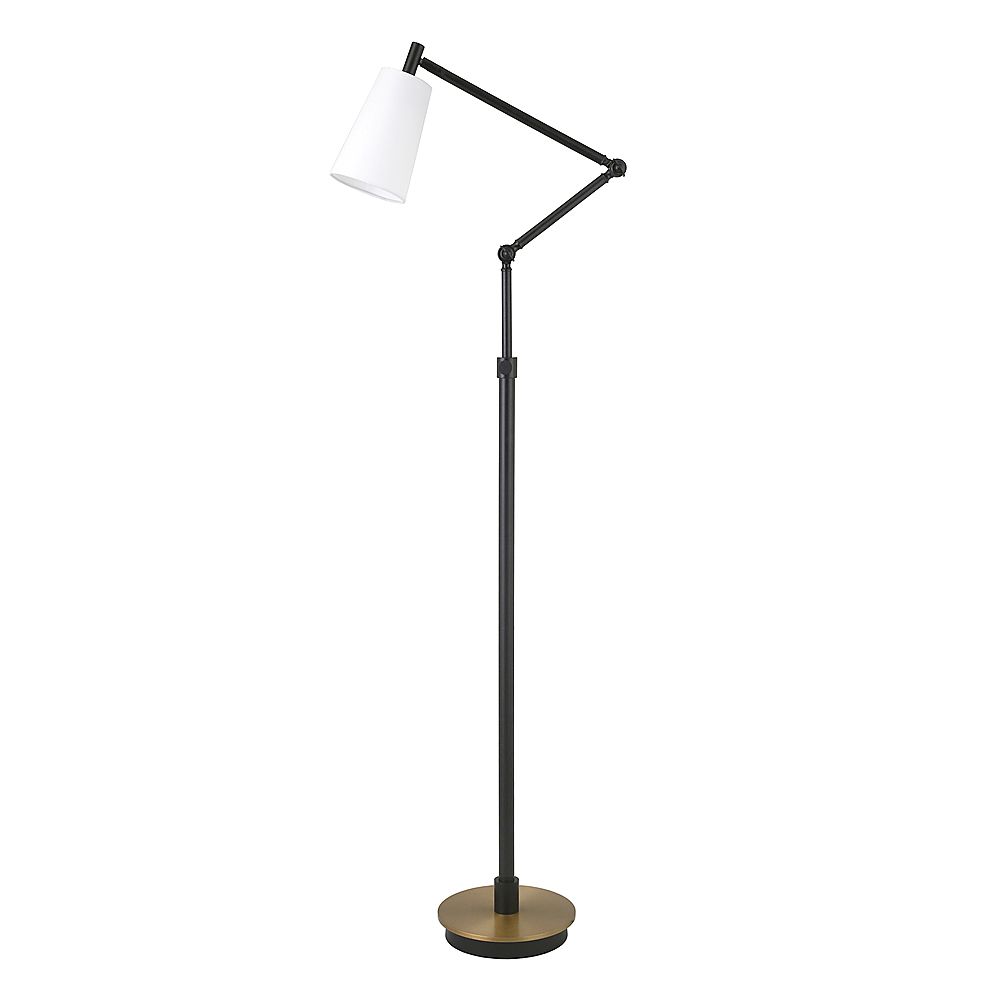Fashionable Matte Black Floor Lamps With Regard To Camden&wells Caleb Floor Lamp Matte Black/brass Fl0263 – Best Buy (View 4 of 15)
