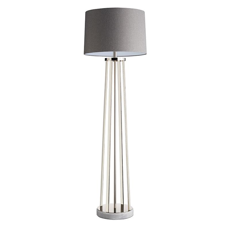 Fashionable Polished Nickel Floor Lamp – House Of Lights, Wicklow / Dublin Within Brushed Nickel Floor Lamps (View 12 of 15)