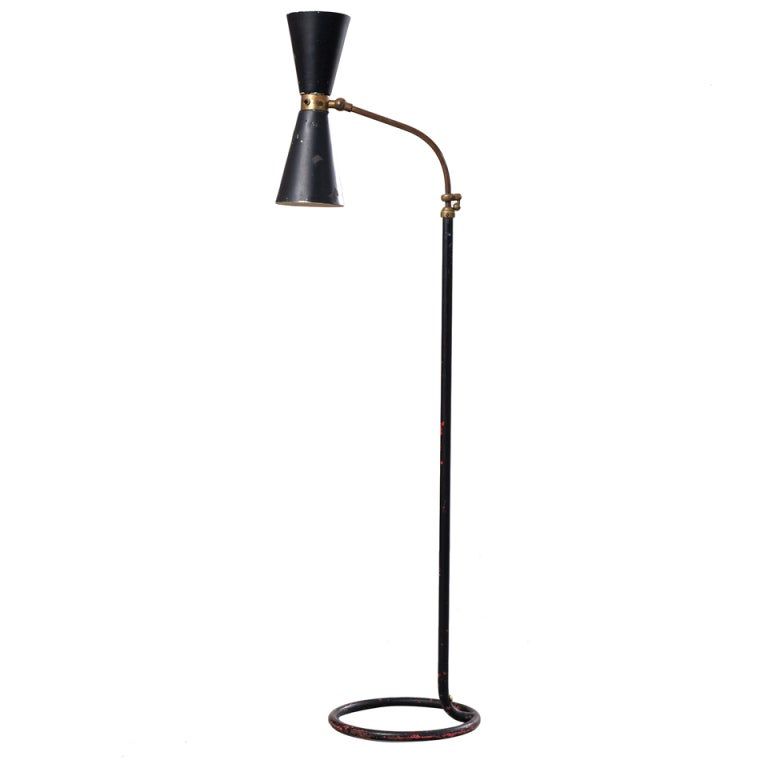 Floor Lamp With Double Cone Shade At 1stdibs In Preferred Cone Floor Lamps (Photo 7 of 15)