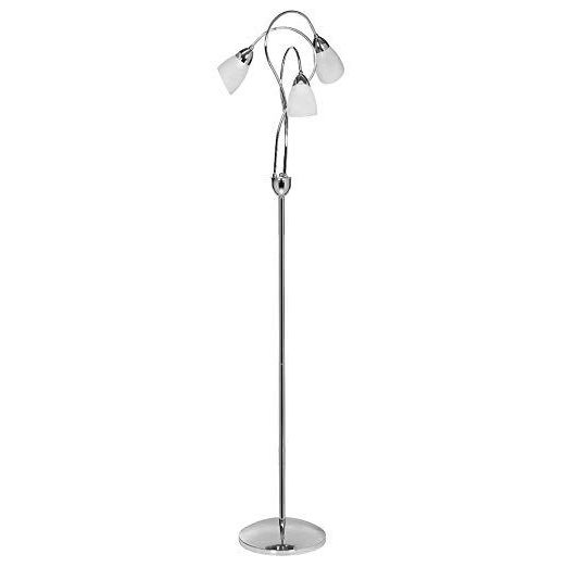 K Living Cygnus Silver Chrome 3 Light Floor Lamp With Glass Shades (View 9 of 15)
