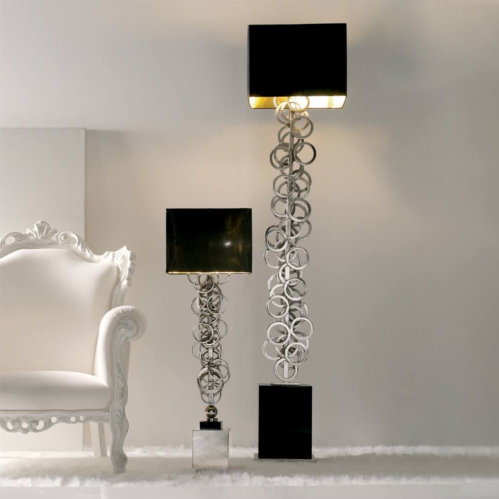 Latest Large High End Contemporary Italian Silver Floor Lamp – Juliettes Interiors Intended For Silver Floor Lamps (View 10 of 15)