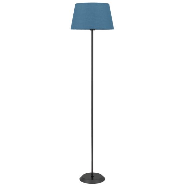 Latest Modern Blue Floor Lamps Black Jaxon Fabric Lights Telbix Inside Blue Floor Lamps (View 8 of 15)