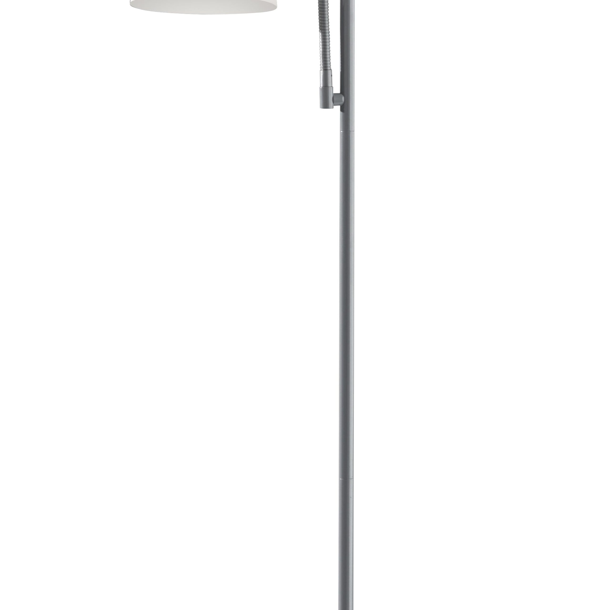 Mainstays 72'' Combo Floor Lamp With Adjustable Reading Lamp, Silver, Metal  Material – Walmart Pertaining To Trendy 72 Inch Floor Lamps (View 8 of 15)