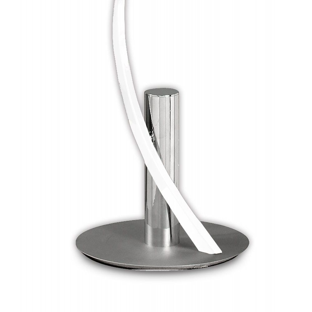 Mantra M6102 Helix Dimmable Led Floor Lamp In Chrome And White Finish With  Frosted Acrylic With Regard To Best And Newest Floor Lamps With Dimmable Led (View 6 of 15)