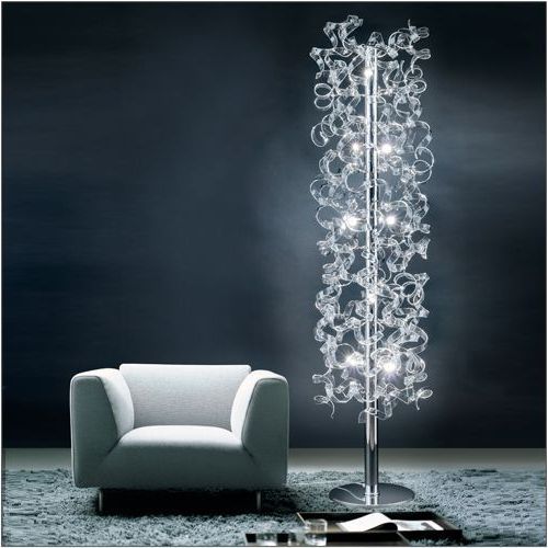 Metal Lux Astro 10 Light Crystal Glass Floor Lamp 206. (View 3 of 15)