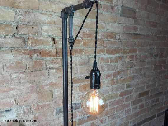 Minimalist Floor Lamp Industrial Lighting Pendant Edison – Etsy Italia Inside Famous Industrial Floor Lamps (View 4 of 15)