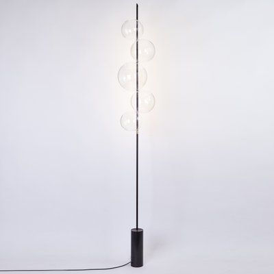 Minimalist Floor Lamps Within Most Recently Released Grandine Black Sculptural Minimalist Floor Lamp With 5 Lights From  Silviomondinostudio For Sale At Pamono (View 15 of 15)