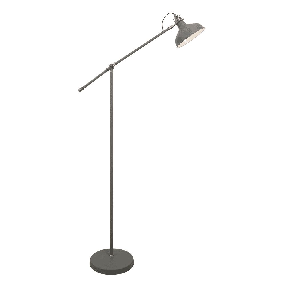 Modbury Adjustable Floor Lamp In Sand Grey And Copper Within 2020 Grey Textured Floor Lamps (View 1 of 15)