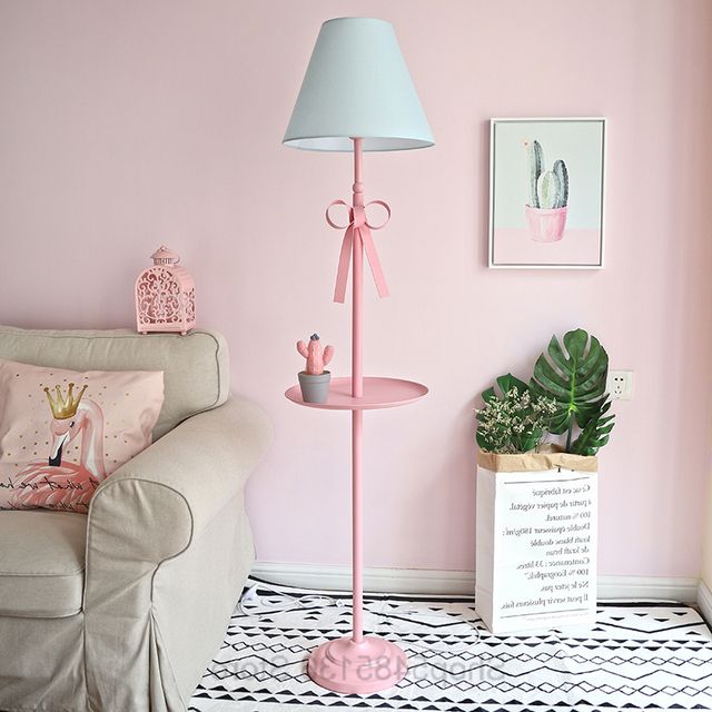 Modern Bow Knot Pink Floor Lamp Stand Simple Standing Lamps For Living Room  Girls Princess Bedroom Led Tall Floor Light Fixtures – Floor Lamps –  Aliexpress Within Preferred Pink Floor Lamps (View 7 of 15)