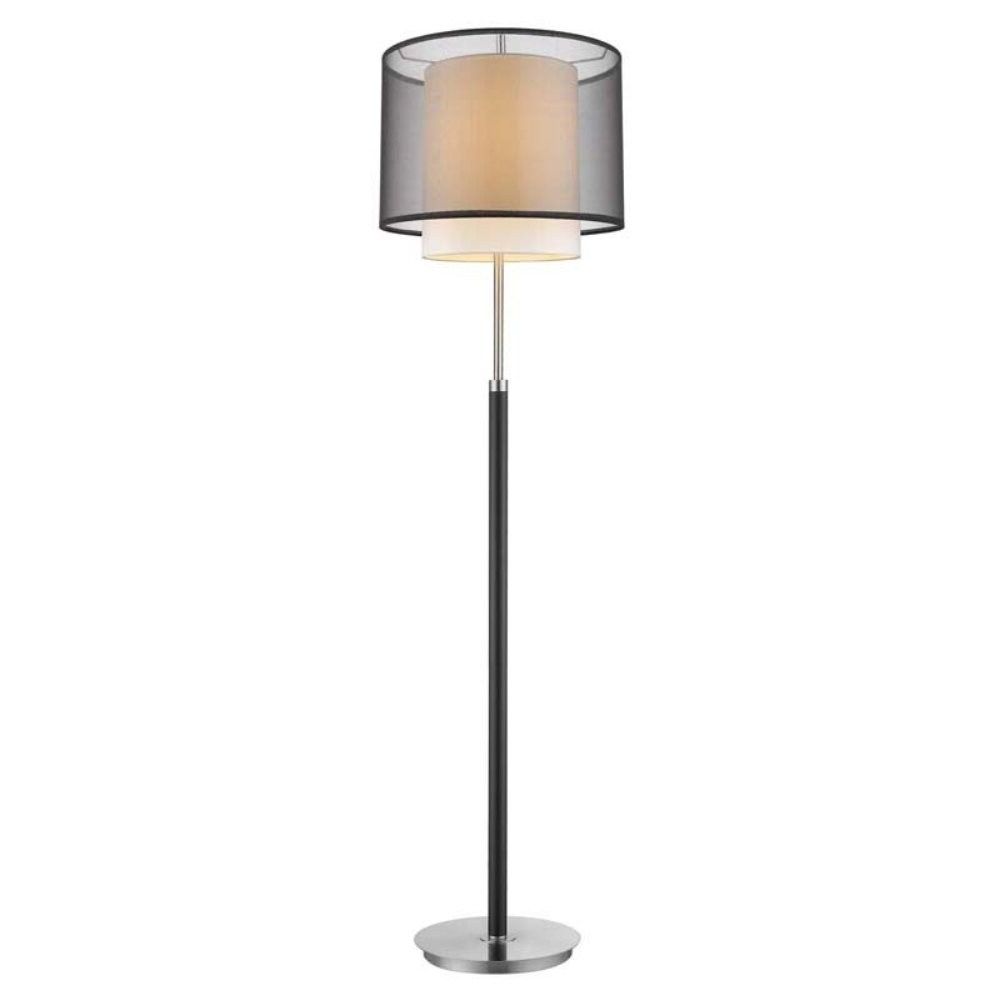 Most Current Grey Shade Floor Lamps Regarding Roosevelt 1 Light Floor Lamp W/grey Shade – Overstock –  (View 3 of 15)