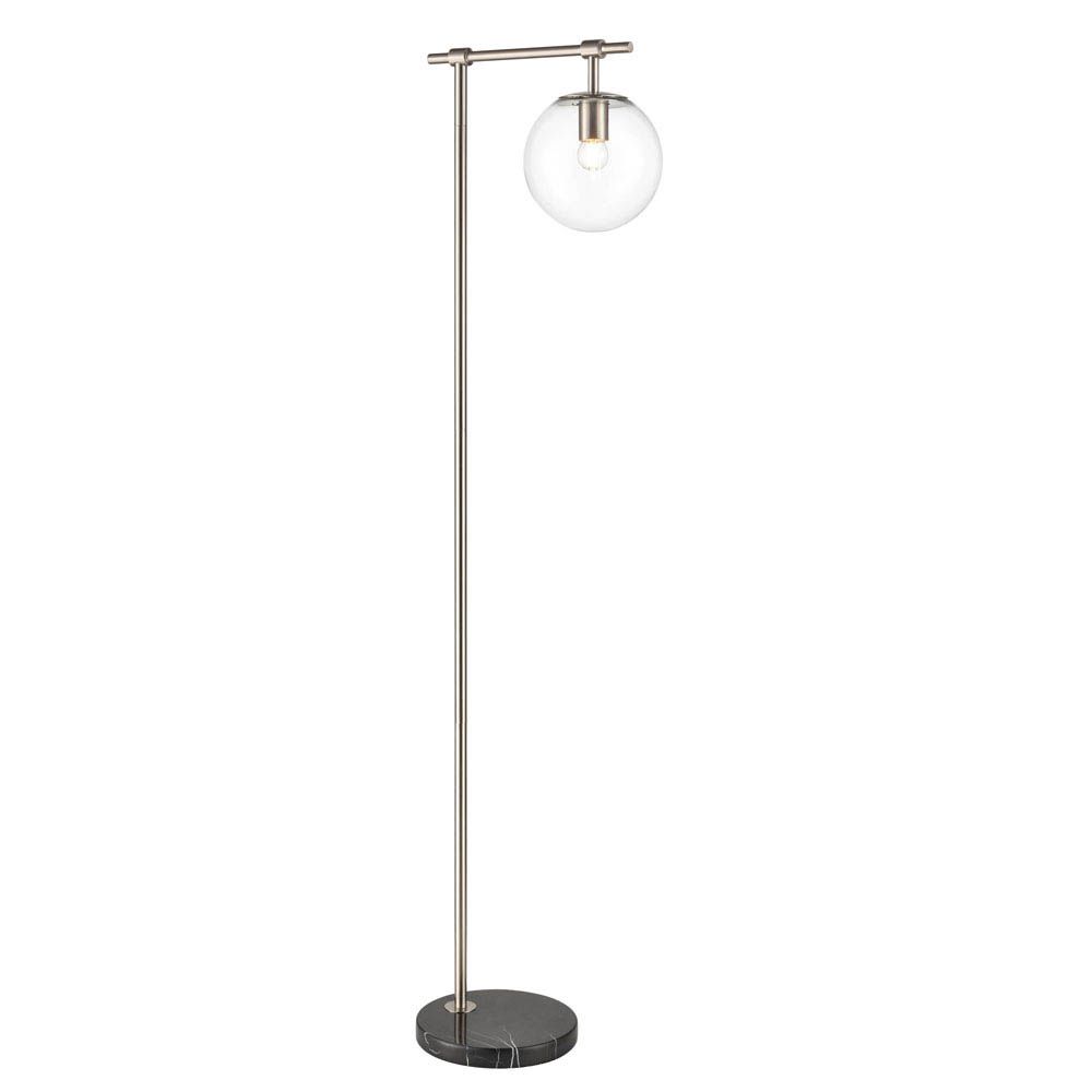 Most Popular Brick Lane Argon Marble And Glass Floor Lamp Satin Nickel Pertaining To Glass Satin Nickel Floor Lamps (View 5 of 15)