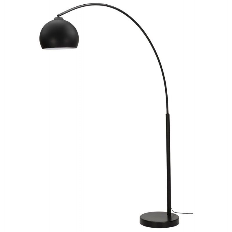 Most Recent Arc Floor Lamp In Black Metal With Minimalist Lines (View 2 of 15)