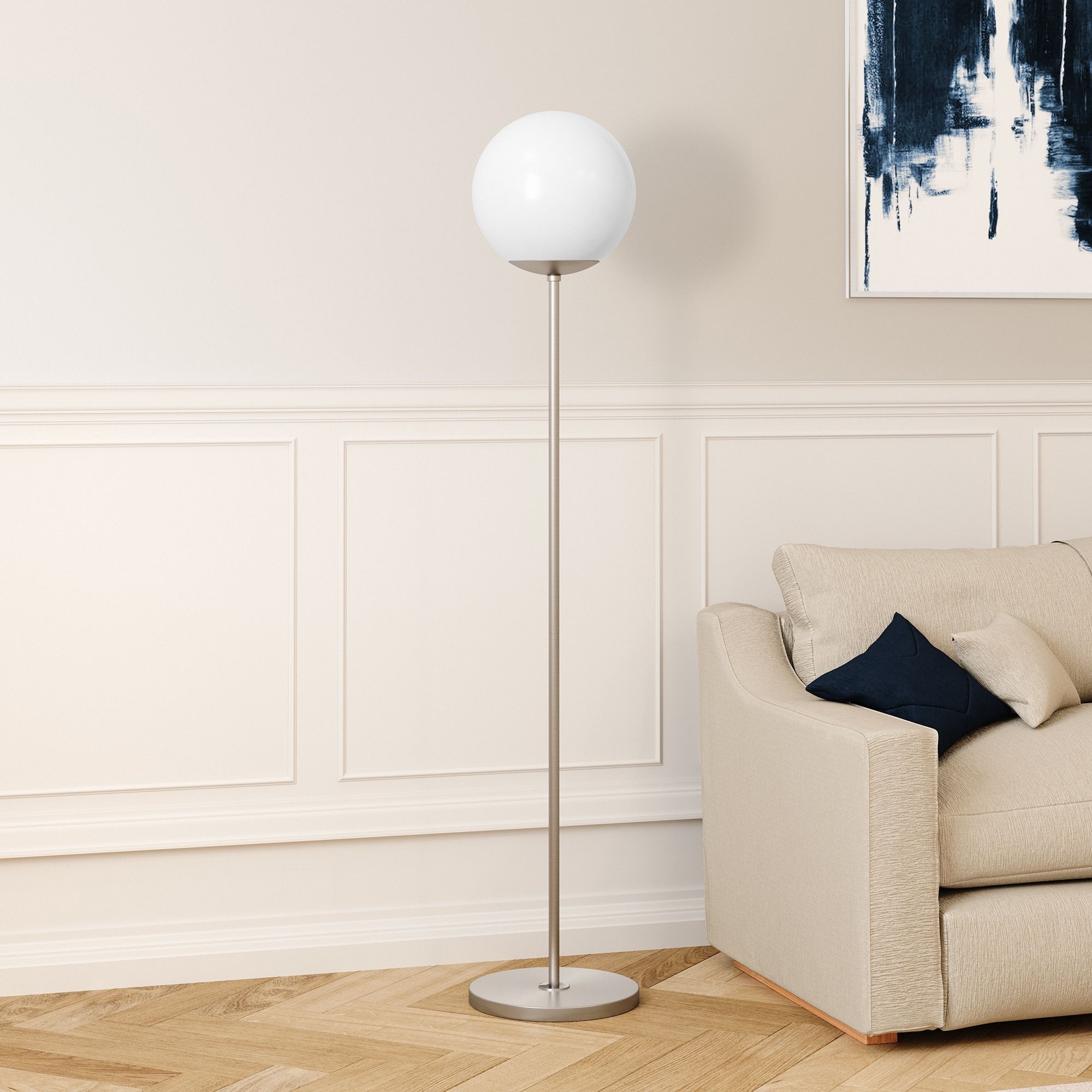 Most Recent Theia Globe Shade Floor Lamp – On Sale – Overstock – 23572461 With Regard To Globe Floor Lamps (View 2 of 15)