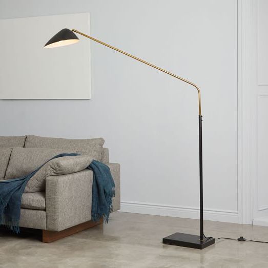 Most Recently Released Mid Century Floor Lamps In Overarching Curvilinear Mid Century Floor Lamp (72") (View 12 of 15)