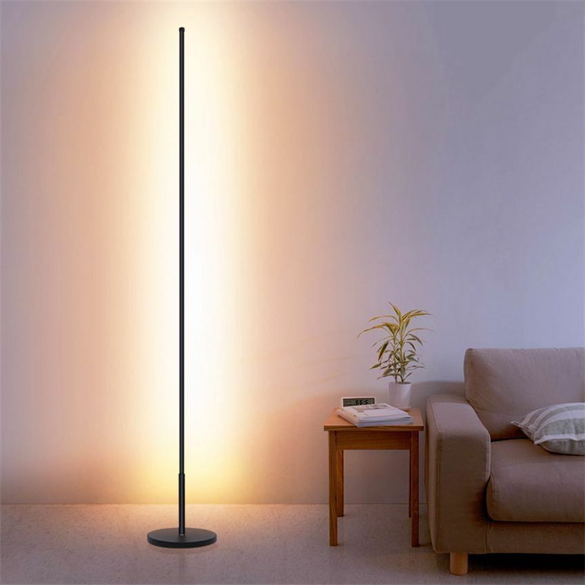 Most Recently Released Minimalist Led Floor Lamps Aluminum Living Room Standing Long Pole Light  90 260v (View 6 of 15)