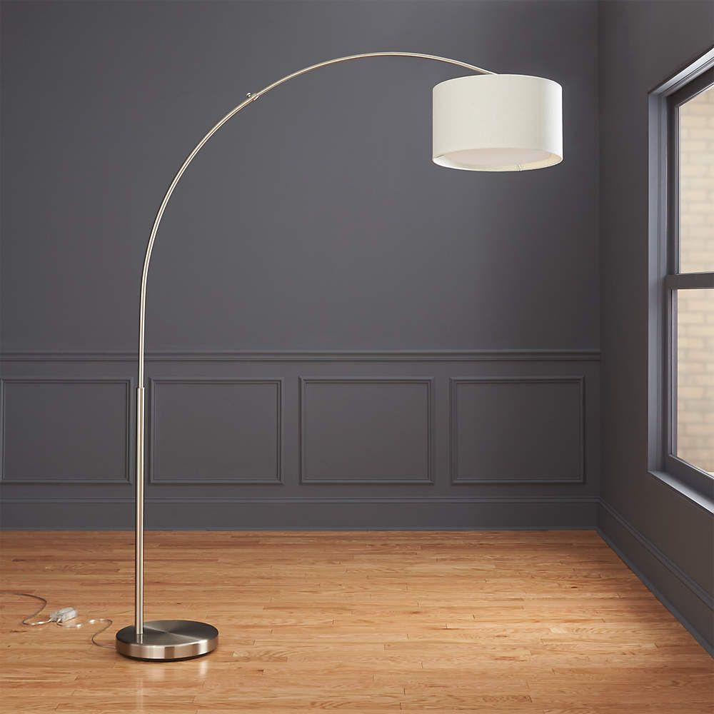 Most Up To Date Arc Floor Lamps Inside Big Dipper Silver Arc Floor Lamp + Reviews (View 11 of 15)