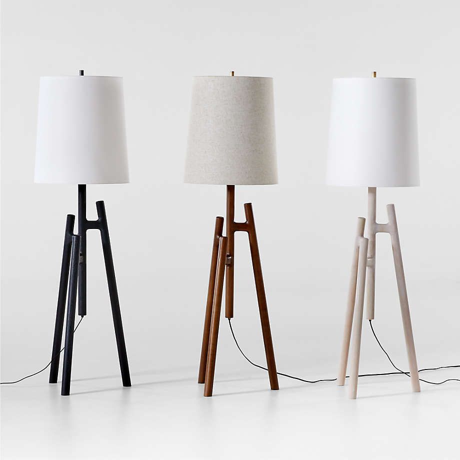 Most Up To Date Lockeland Natural Wood Tripod Floor Lamp + Reviews (View 13 of 15)
