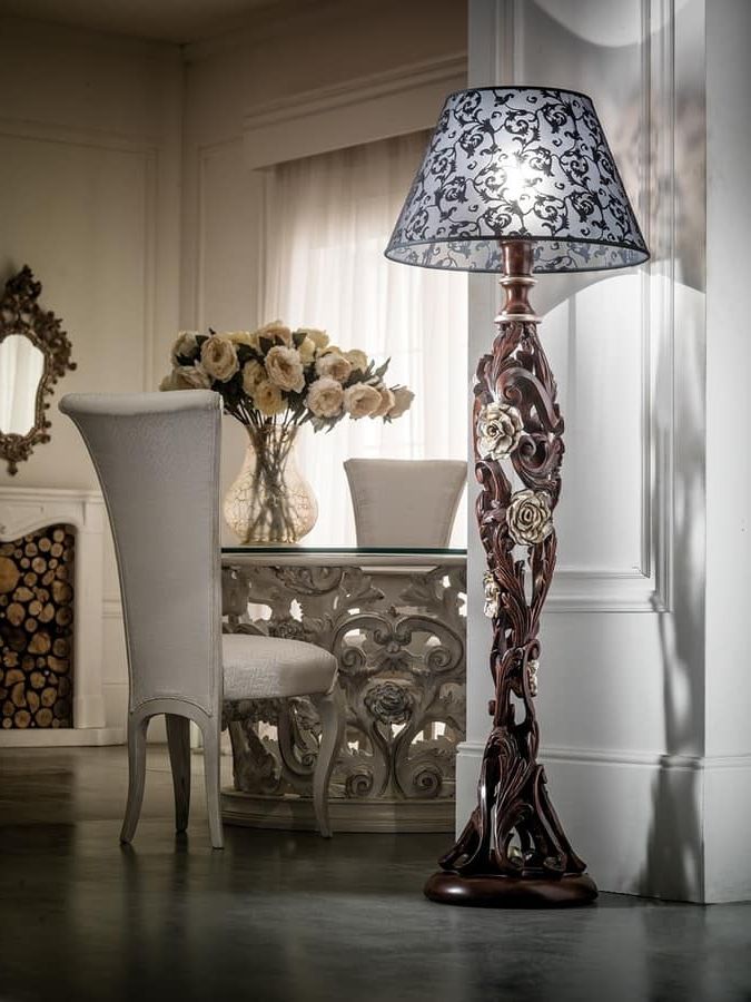 Newest Carved Wood Floor Lamp, With Classic Style (View 3 of 15)