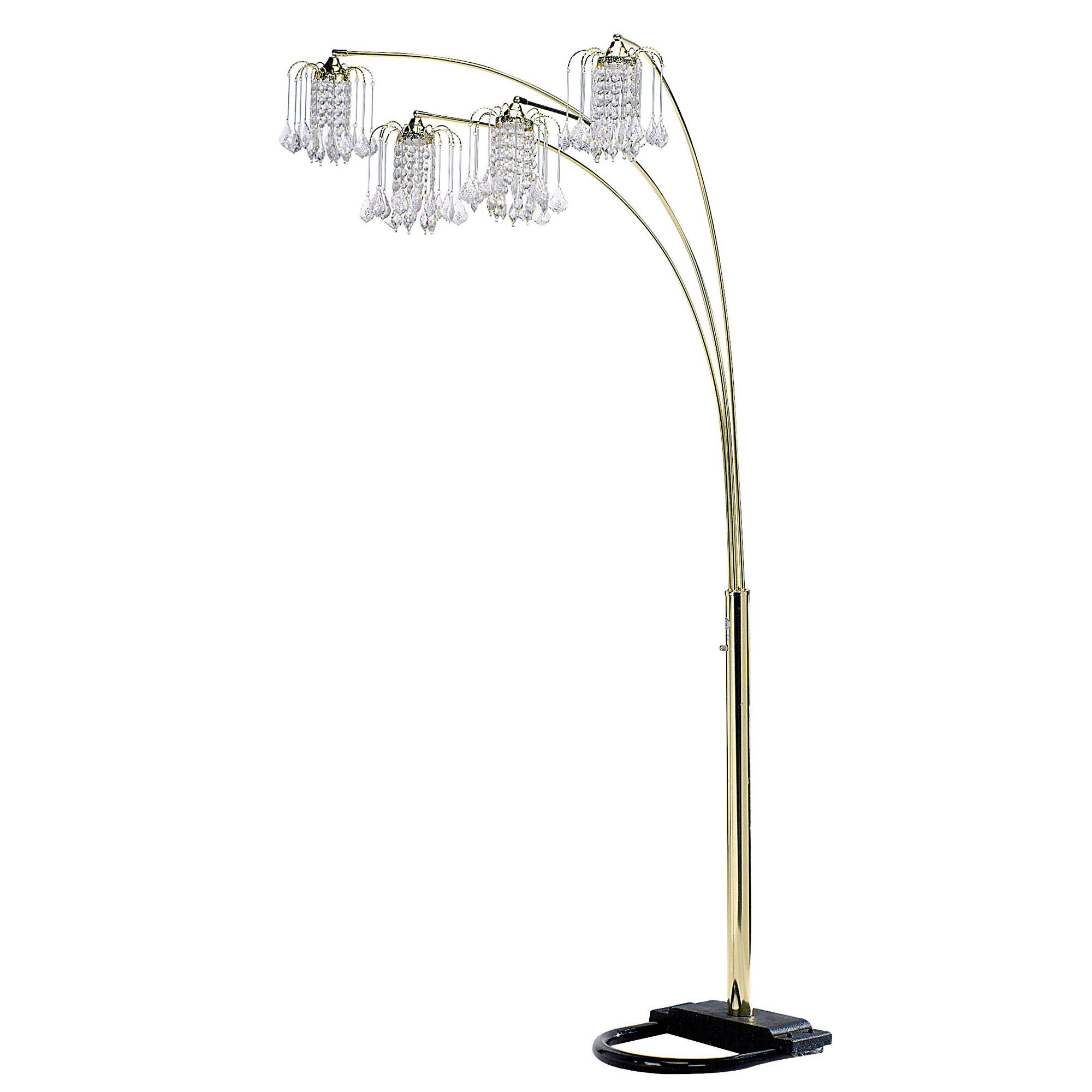 Newest Ore International 84" Tall Metal Floor Lamp With Brass Finish, Crystal  Chandelier Design – Walmart For Chandelier Style Floor Lamps (View 14 of 15)