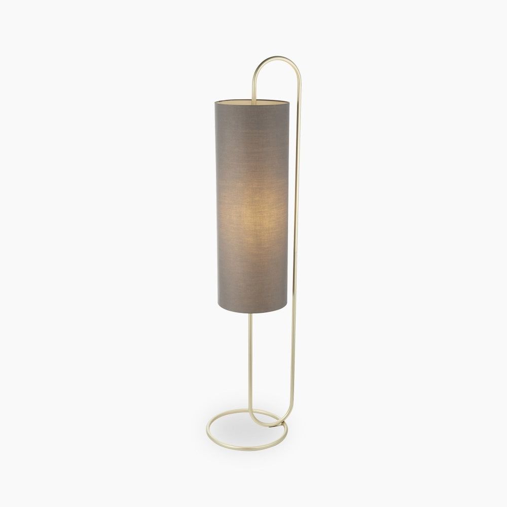 Newest Selby Floor Lamp, Grey & Brass (View 12 of 15)