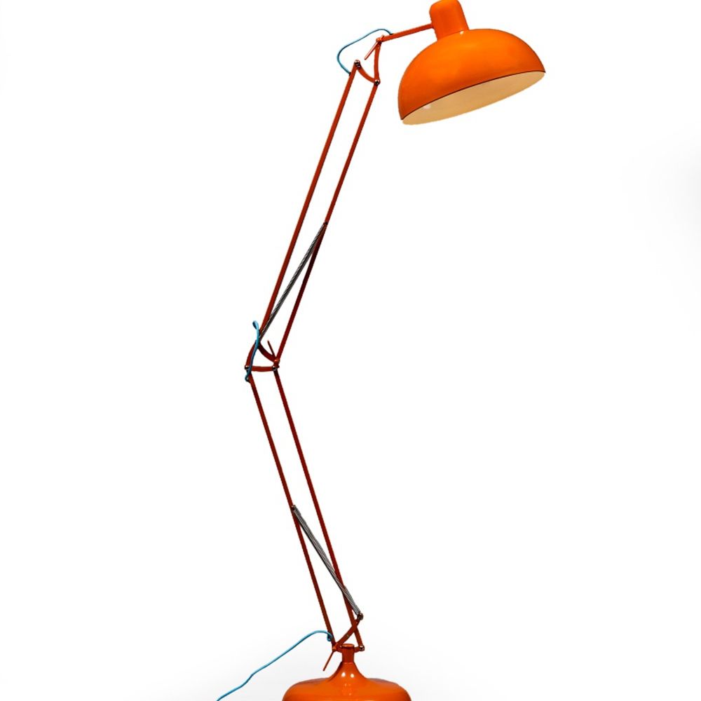 Orange Floor Lamps Throughout Most Popular Orange Floor Lamp Angle Retro Industrial Lighting Value Classic Retro (View 2 of 15)