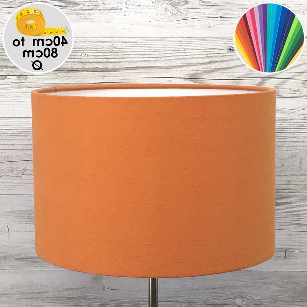 Orange Floor Lamps With Regard To 2020 Extra Large Orange Drum Lampshade For Floor Lamps – Imperial Lighting (View 14 of 15)