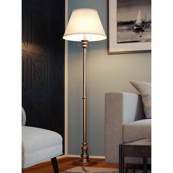 Popular Floor Lamps With Dual Pull Chains In Manor Brook Plymouth 59.5 In In (View 7 of 15)
