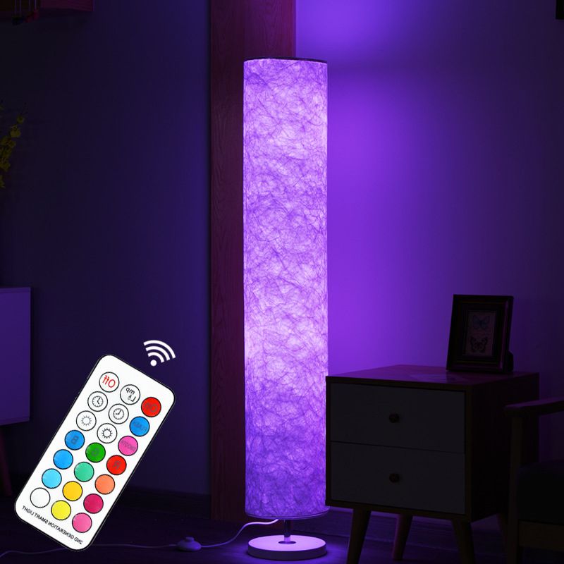 Popular Led Floor Lamp Standing Lamp Light Nordic Simple Minimalist Design Cloth  Lampshade Shadowless For Living Room Bedroom Atmosphere – Aliexpress Regarding Purple Floor Lamps (View 12 of 15)