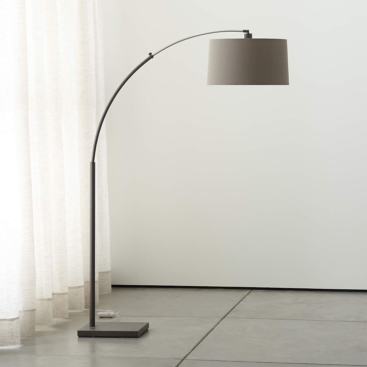 Preferred Dexter Arc Floor Lamp With Grey Shade (View 11 of 15)