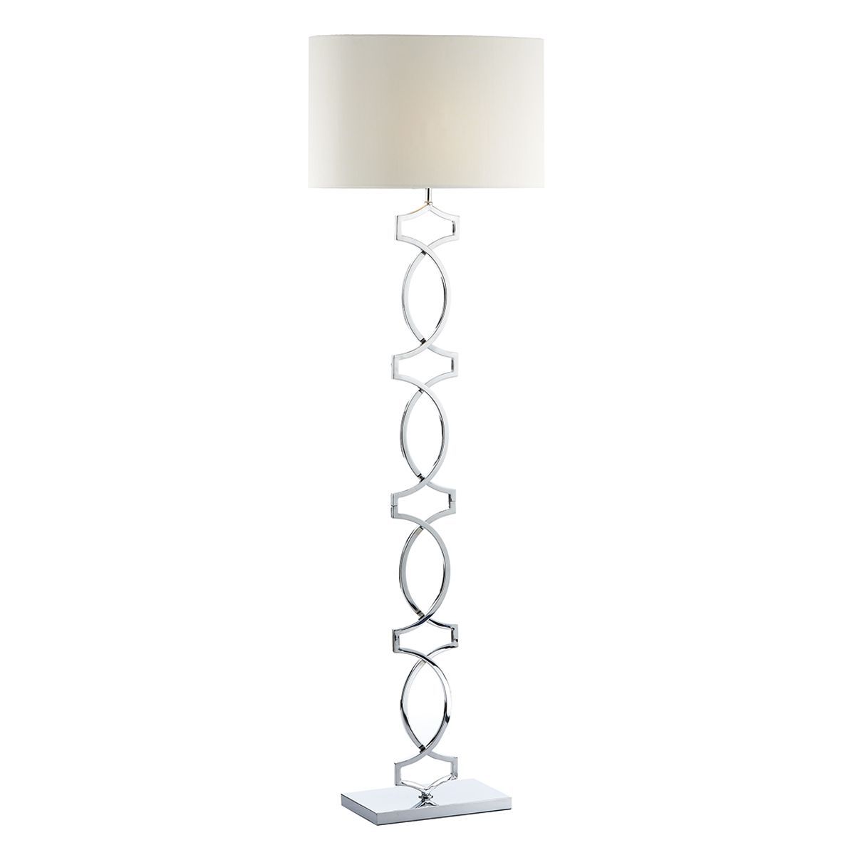 Preferred Donovan Floor Lamp Polished Chrome Complete With Shade Inside Chrome Floor Lamps (View 6 of 15)