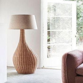 Recent Natural Woven Floor Lamps Throughout Natural Woven Rattan Floor Lamp (View 4 of 15)